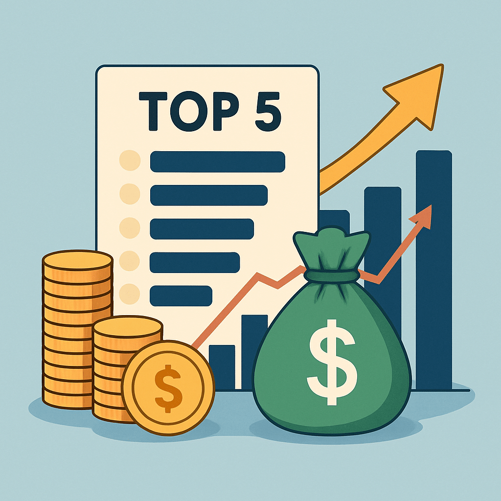 Top 5 dividend aandelen voor stabiel inkomen